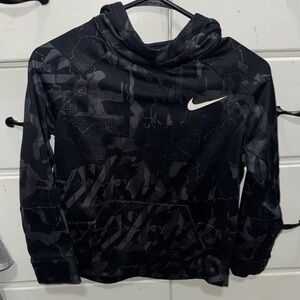 Nike Black & Dark Gray Camo Pullover Hoodie